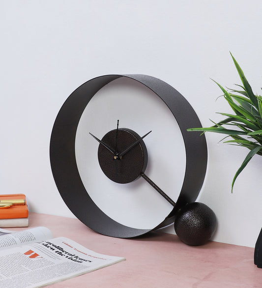 Black Round Ball Table Clock