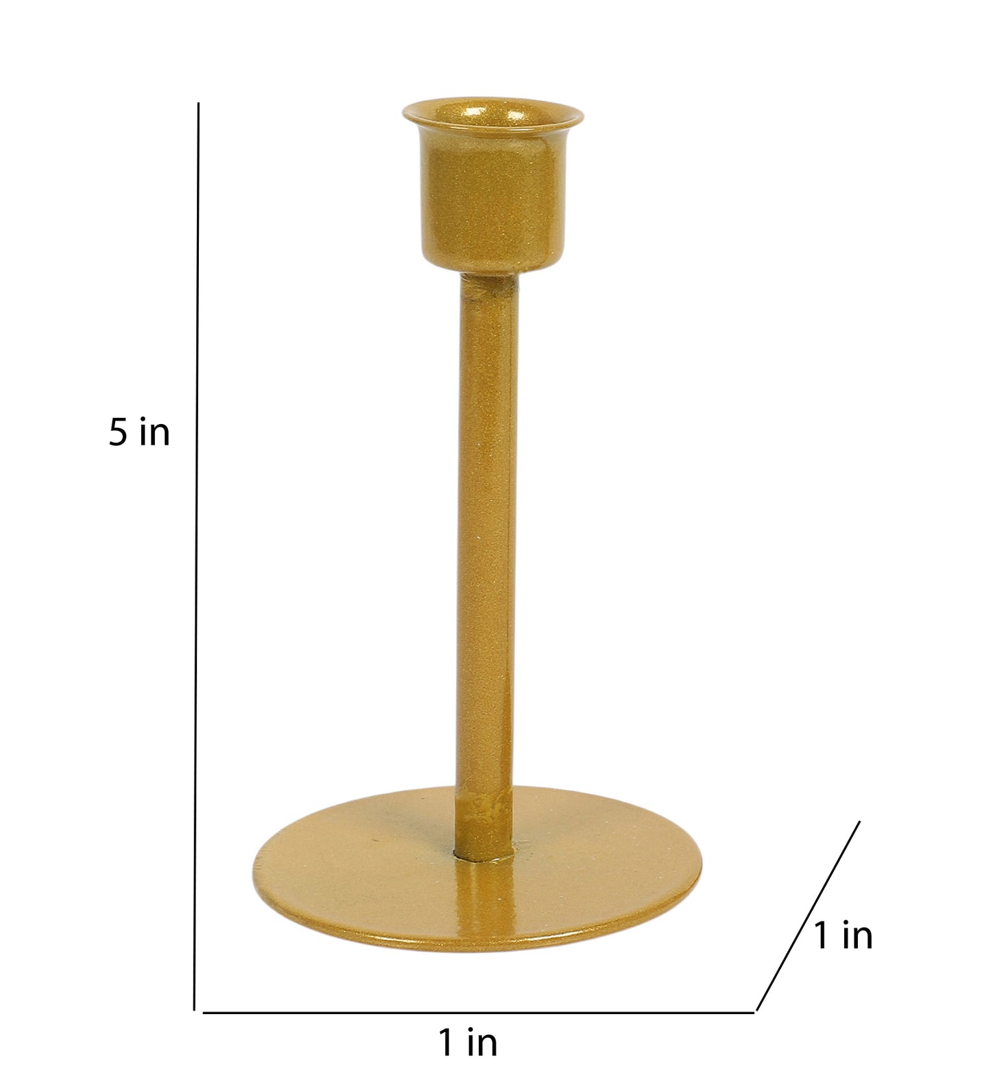 Metal Round Base Candle Stand Set of 2