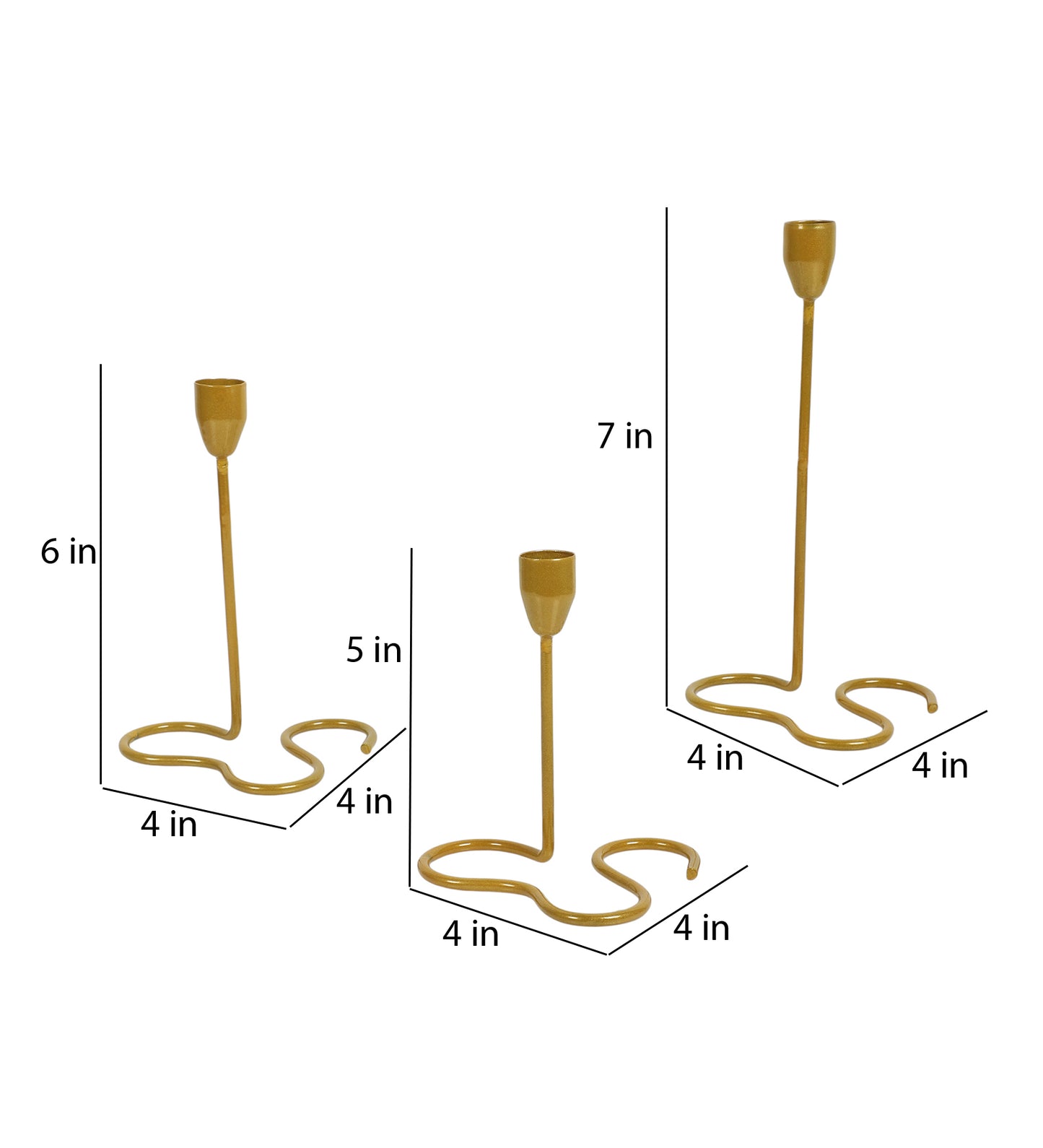 Metal Wired Candle Stand Set of 3