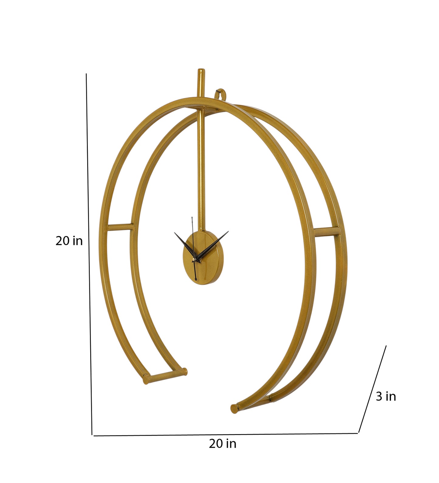 Gold Double Ring Wall Clock