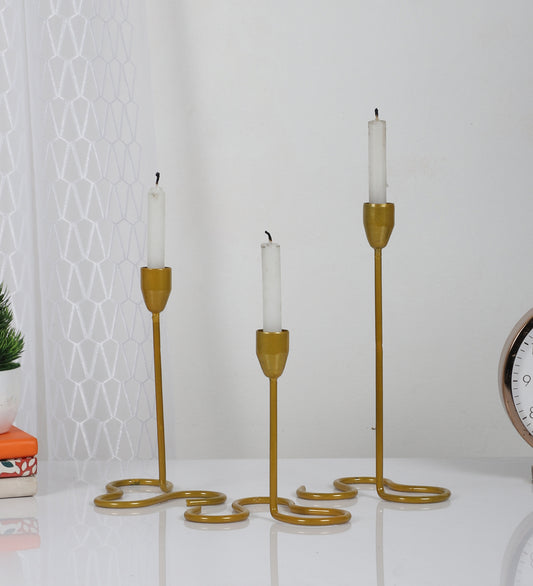 Metal Wired Candle Stand Set of 3