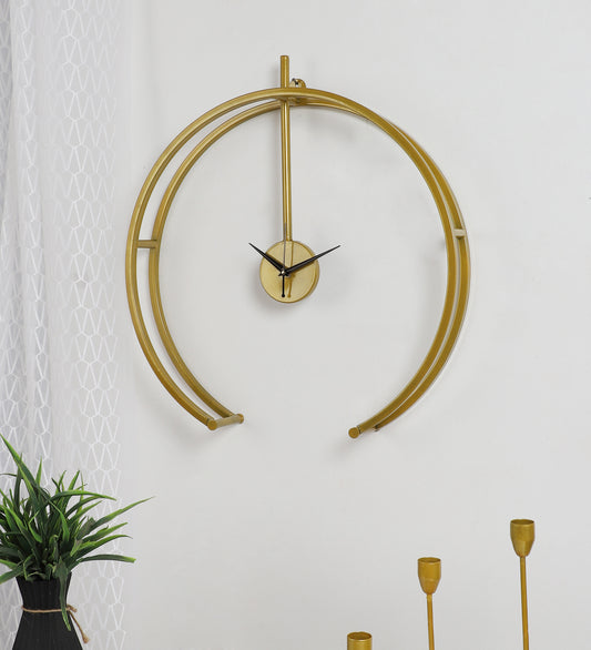 Gold Double Ring Wall Clock