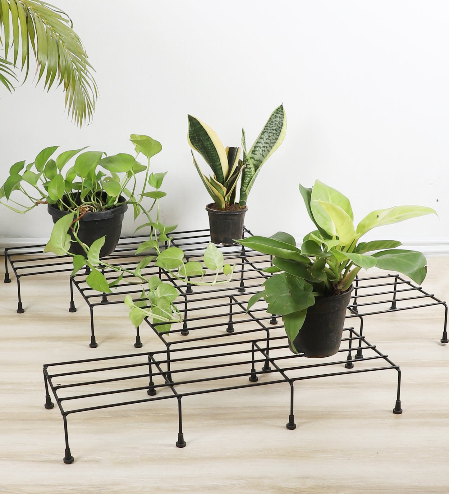 Black Flower Pot Stand Set of 4