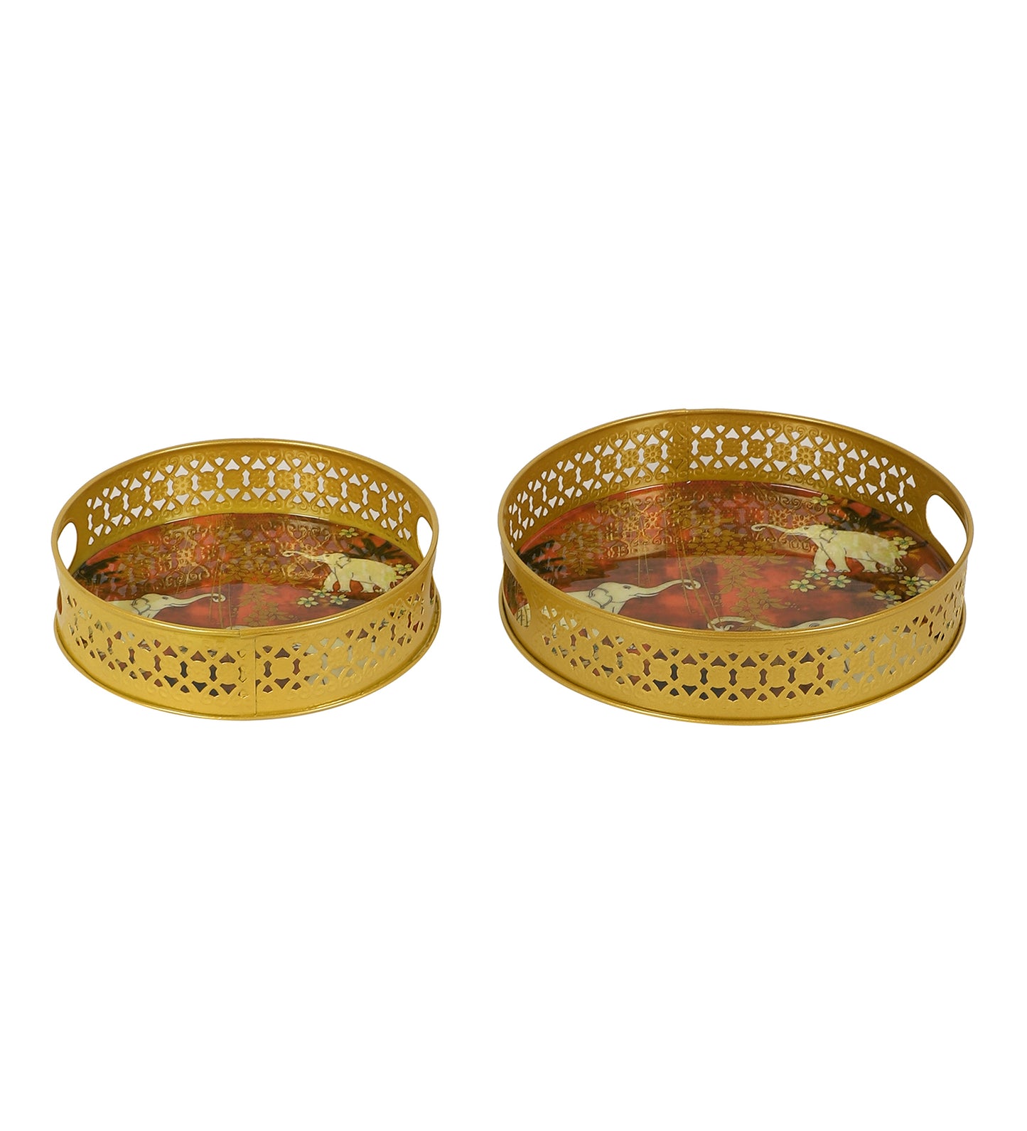 White Elephant Single Tray Set of 2