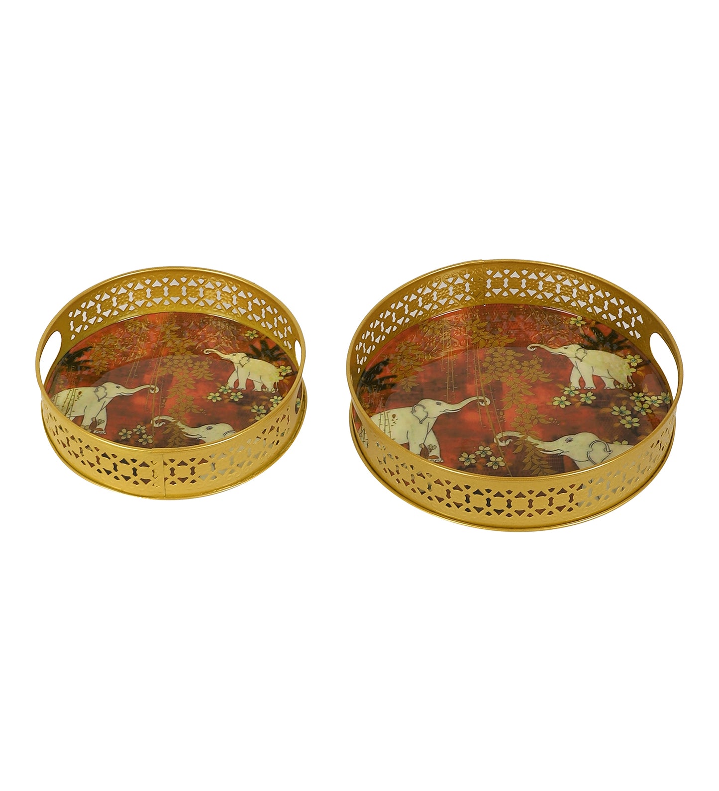 White Elephant Single Tray Set of 2