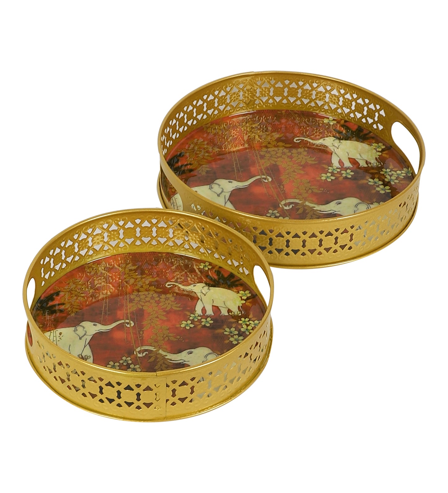 White Elephant Single Tray Set of 2