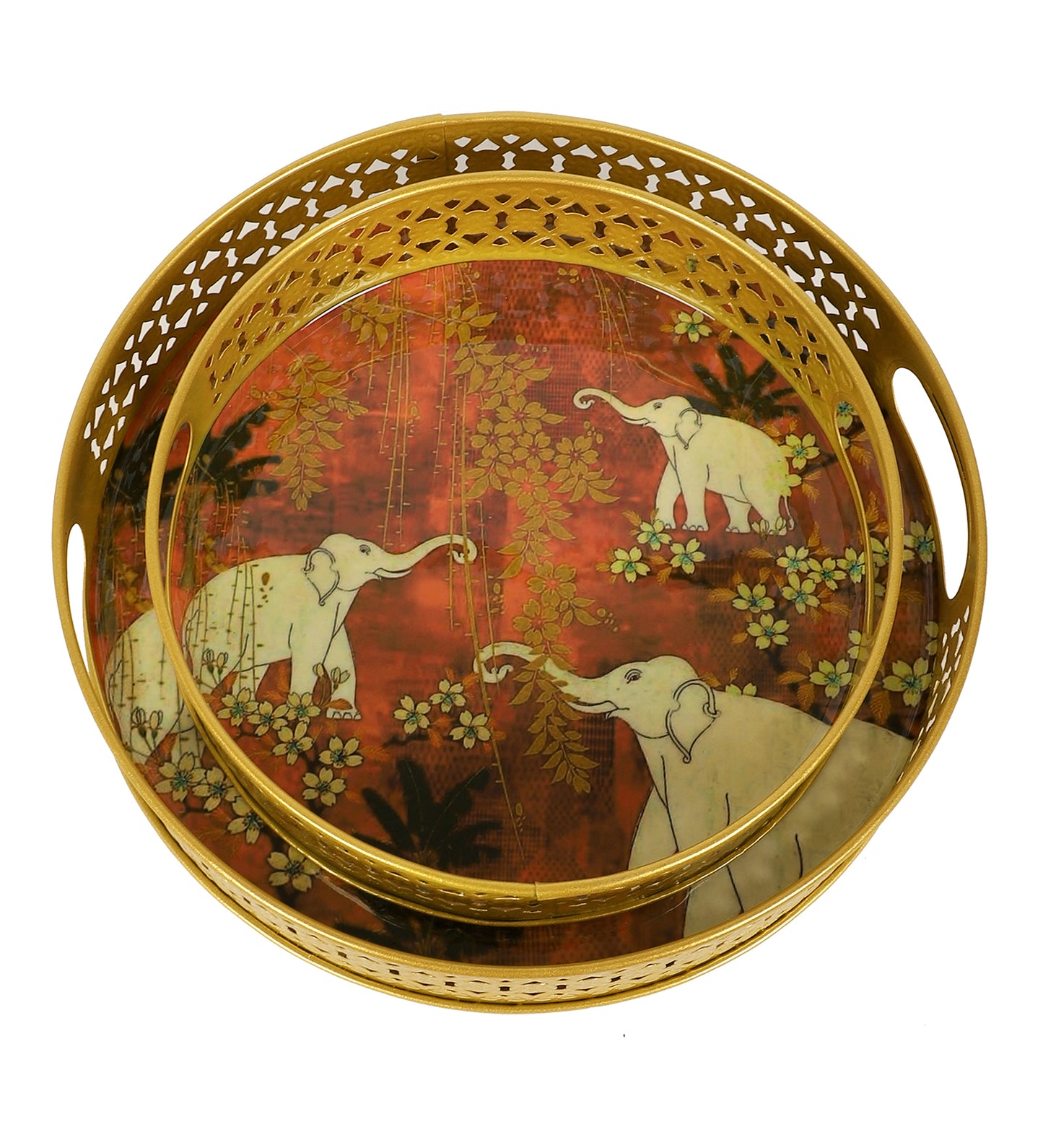 White Elephant Single Tray Set of 2