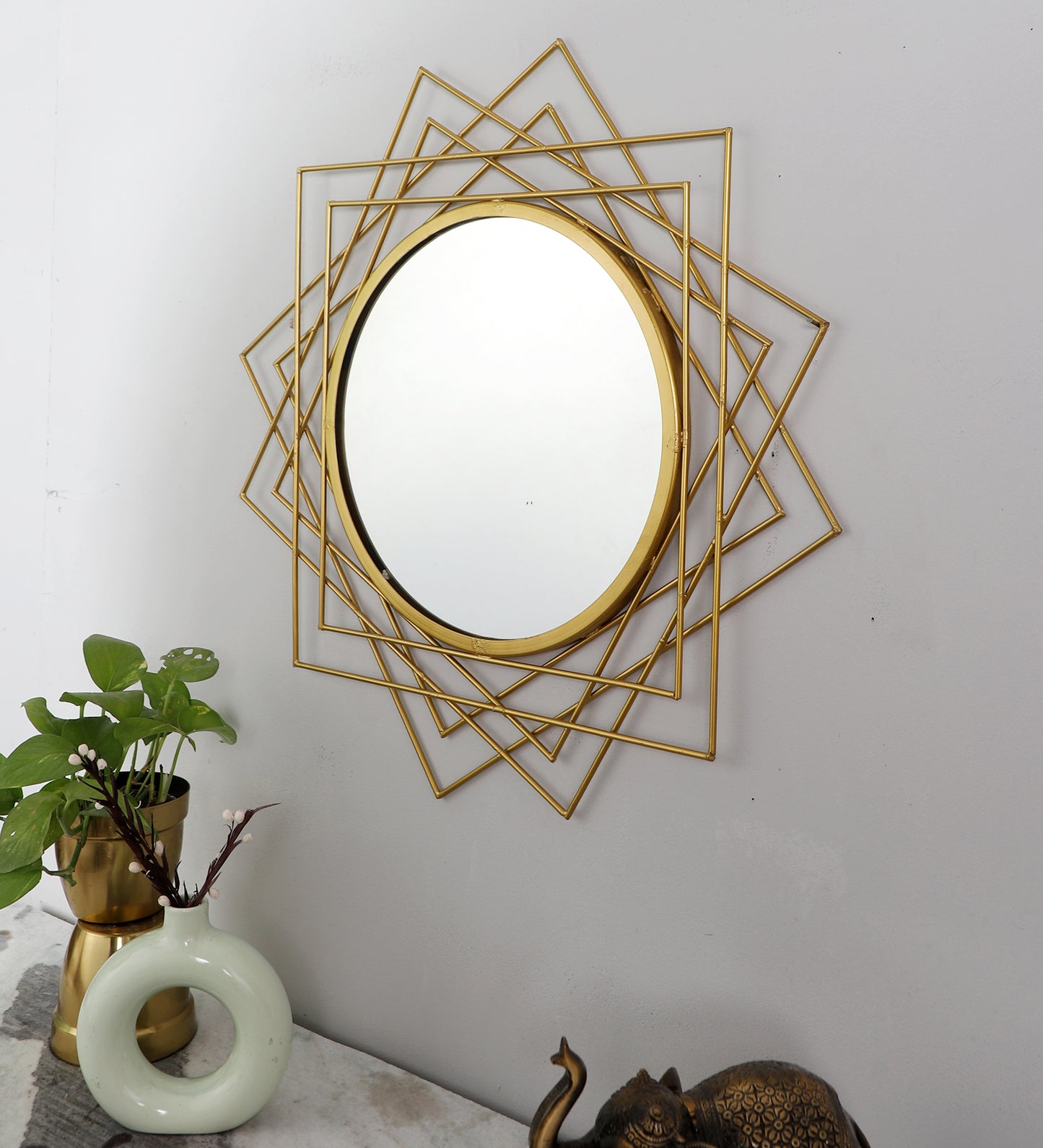 Cross Lines Wired Wall Miror