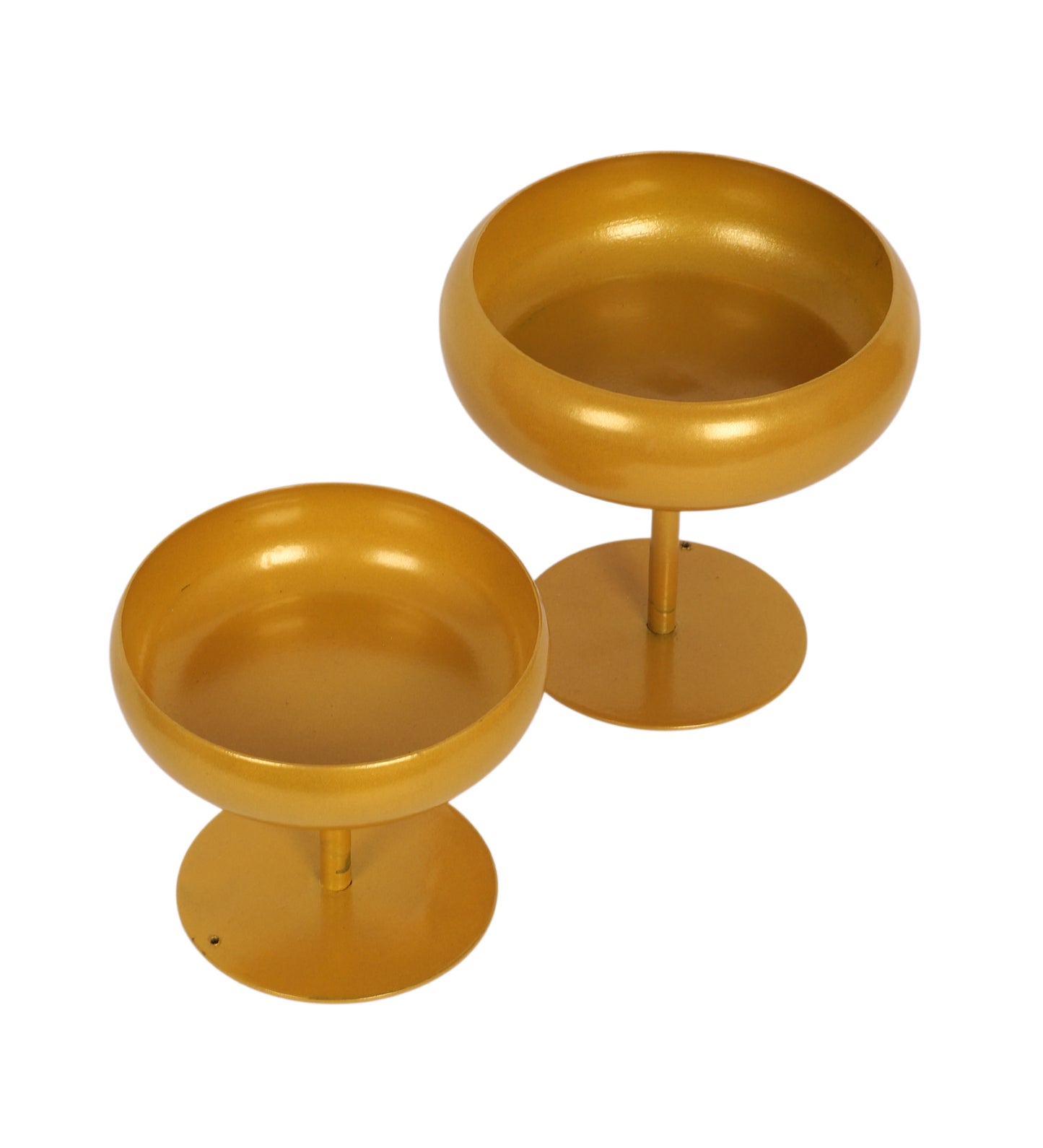 Gold Table Round Uri With Stand Set of 2