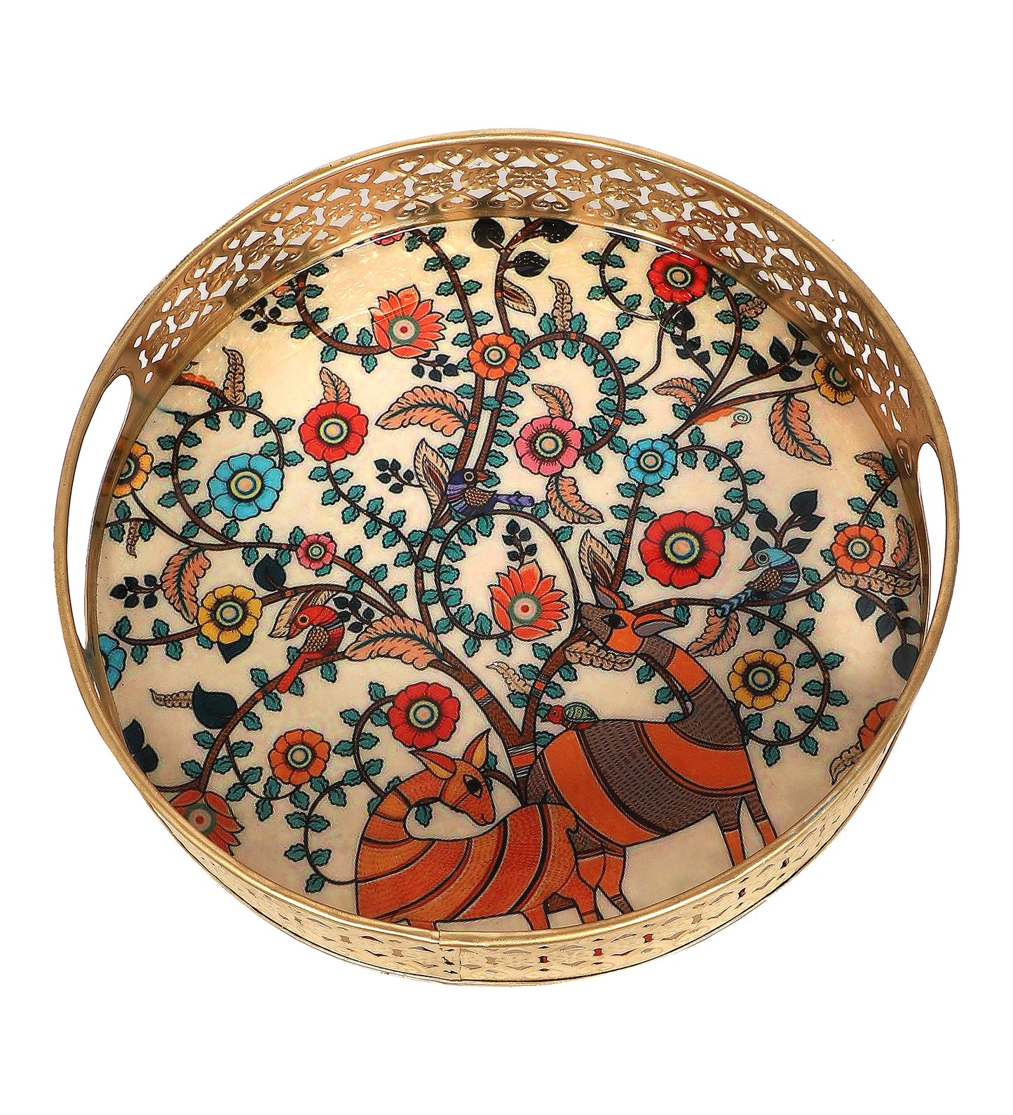 Peacock Tray Set of 2