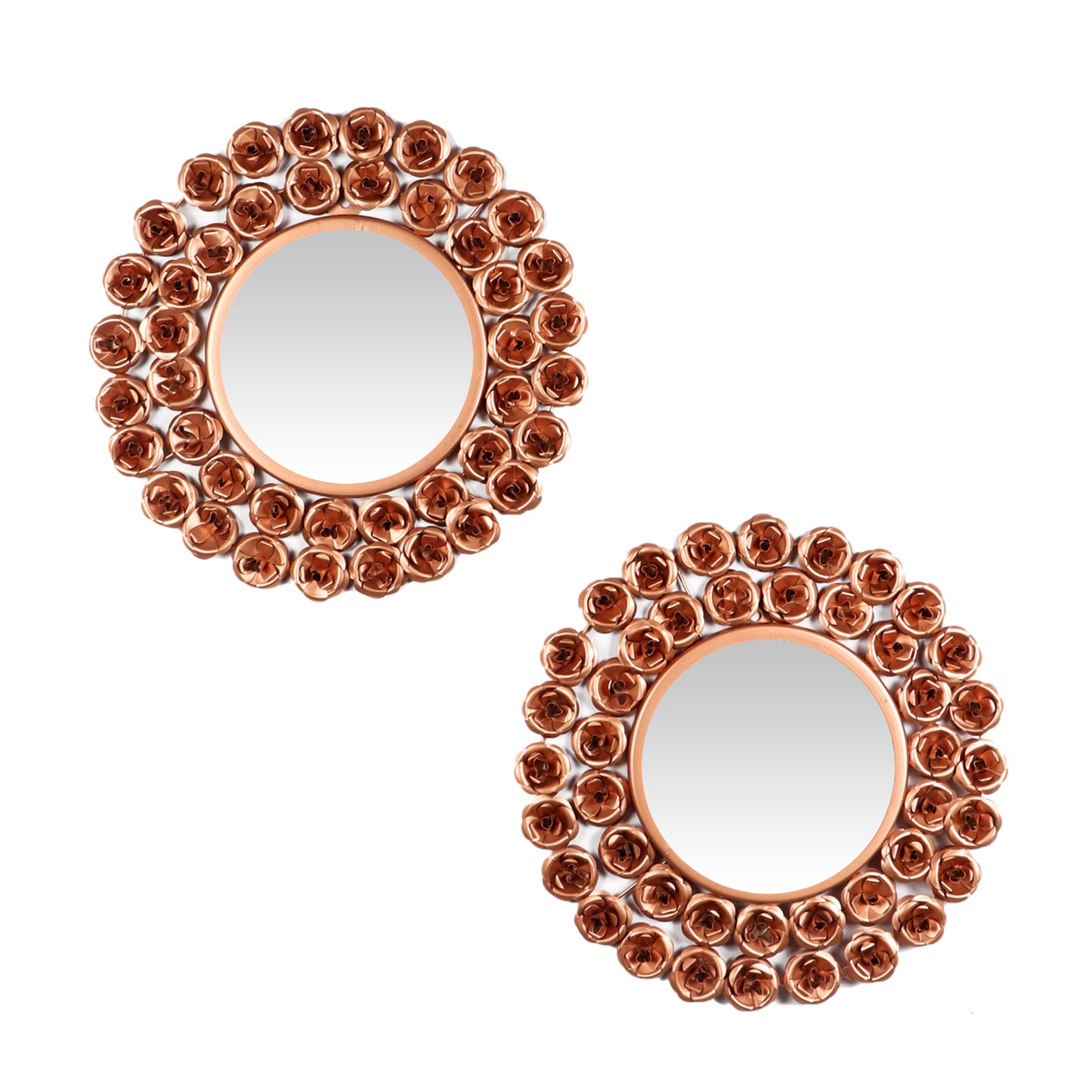 Copper Rose Mirror Set of 2